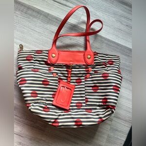 Marc By Marc Jacobs "Somewhat Vintage" Polka Dot Stripe Tote